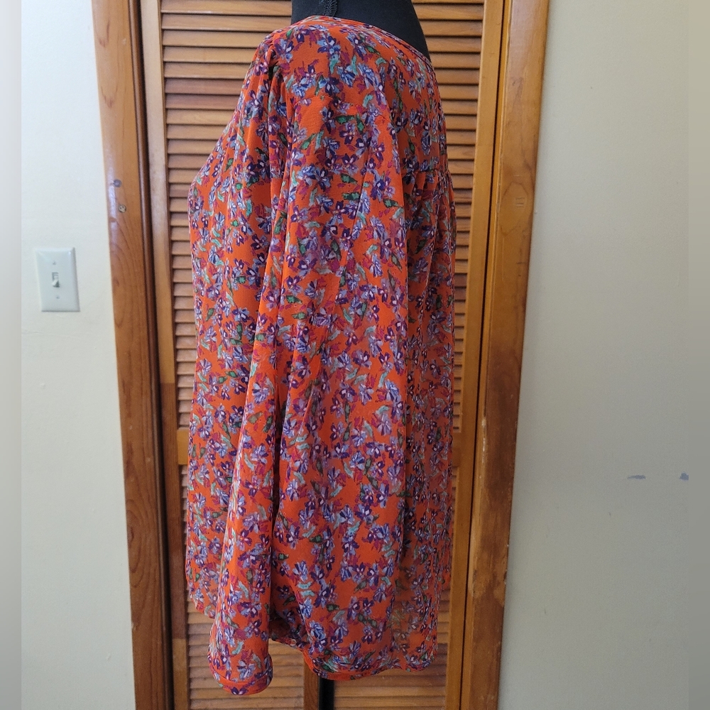 NWOT Old Navy Floral Open Cardigan Blouse Size Large - Picture 7 of 13